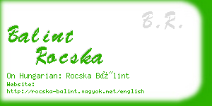 balint rocska business card
